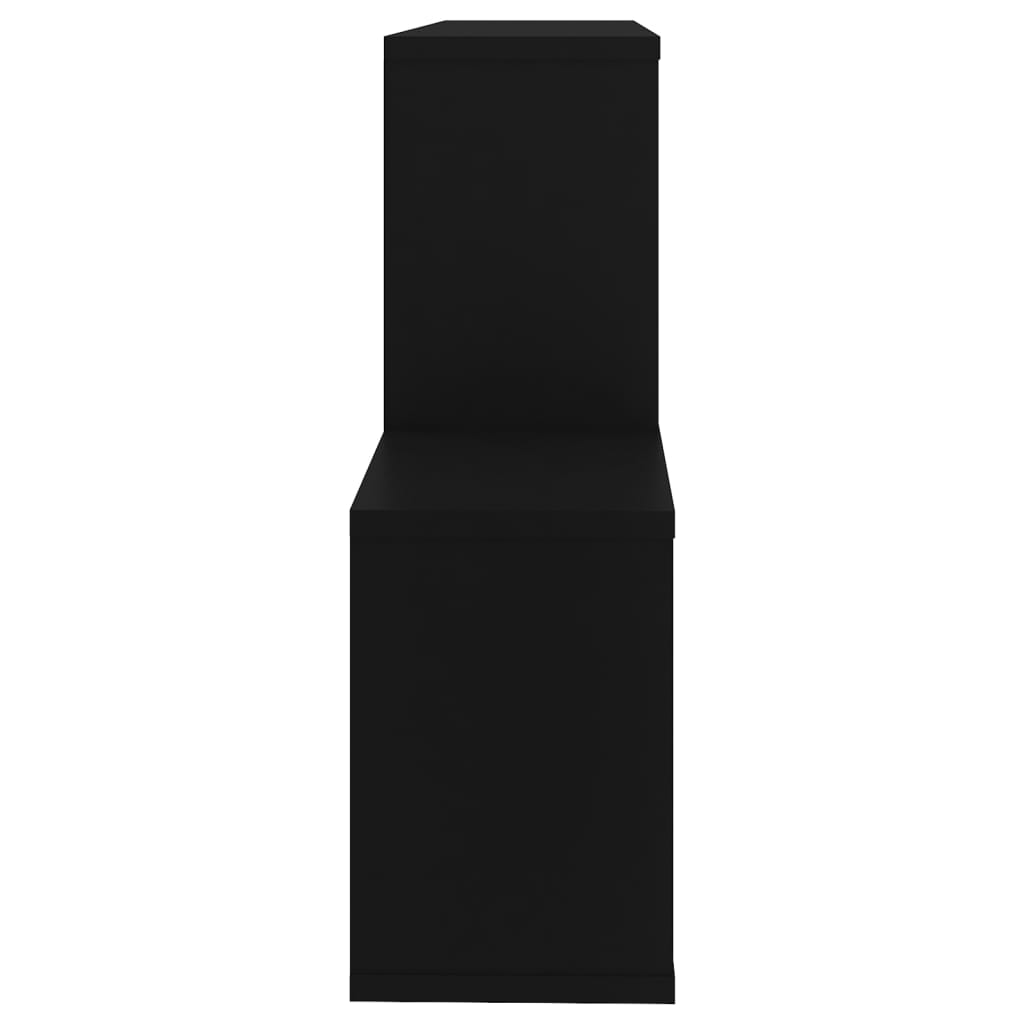 vidaXL Sieninė lentyna, juodos spalvos, 100x18x53cm, MDP