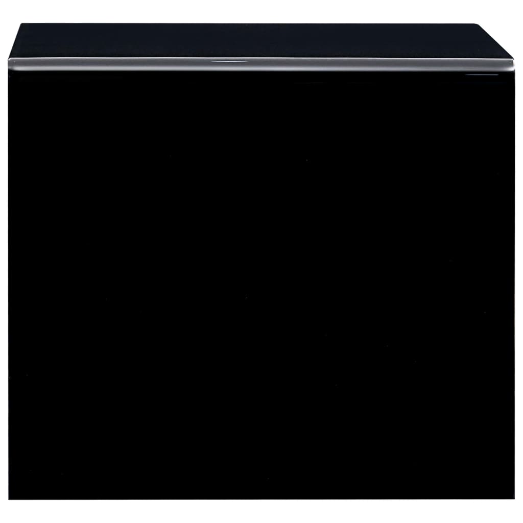 vidaXL Kavos staliukas, juodos spalvos, 50x50x45cm, grūdintas stiklas