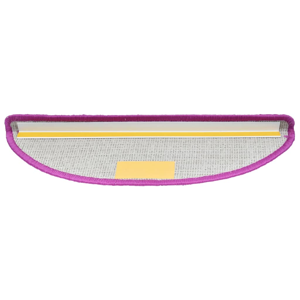 vidaXL Laiptų kilimėliai, 10vnt., violetinės spalvos, 65x21x4cm