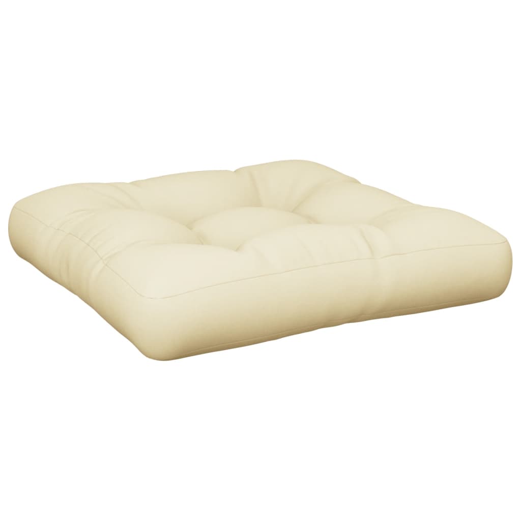 vidaXL Paletės pagalvėlė, kreminės spalvos, 60x61,5x10cm, audinys