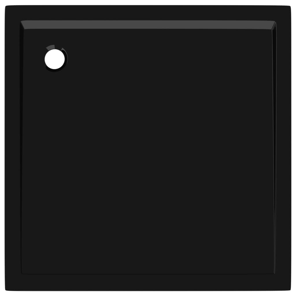 vidaXL Dušo padėklas, juodos spalvos, 80x80cm, ABS, kvadratinis