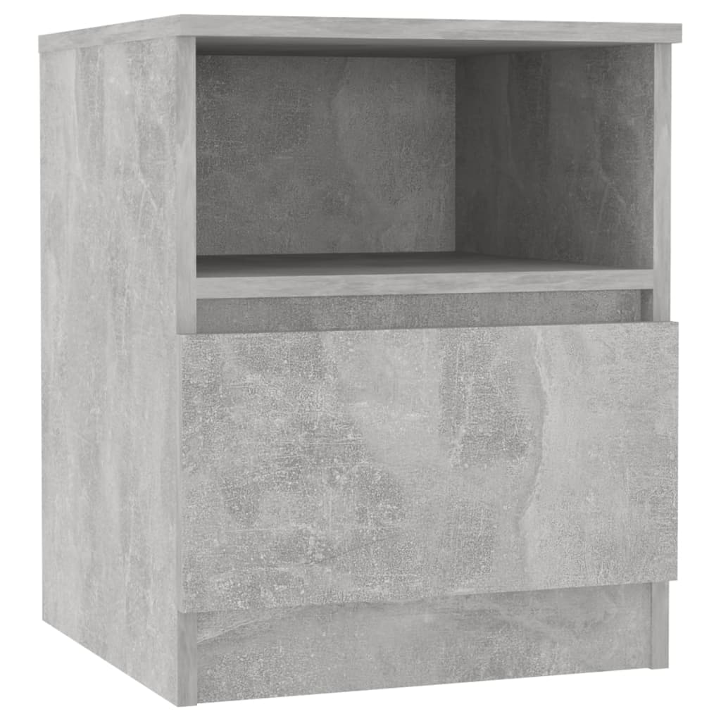 vidaXL Naktinės spintelės, 2vnt., betono, 40x40x50cm, apdirbta mediena