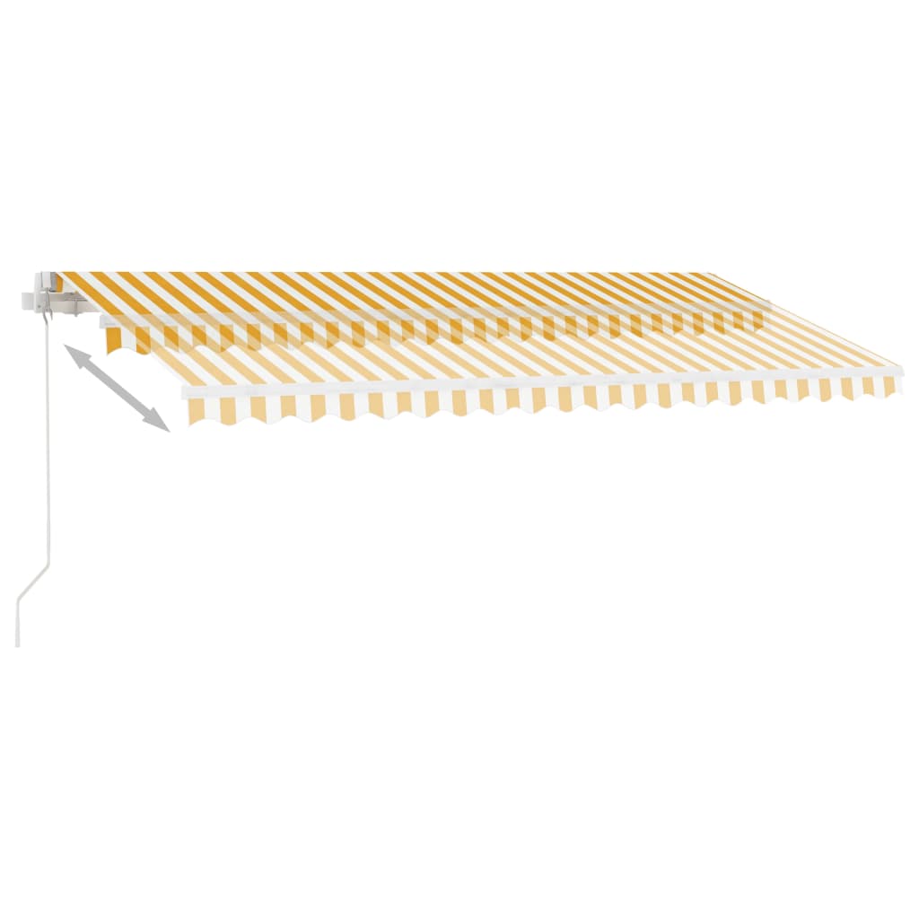 vidaXL Pastatoma ištraukiama markizė, geltona/balta, 450x300cm