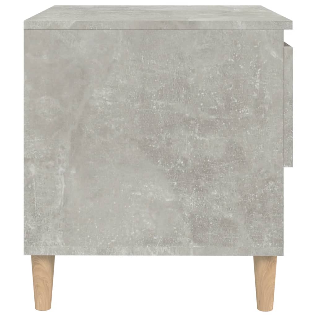 vidaXL Naktinis staliukas, betono pilkas, 50x46x50cm, apdirbta mediena