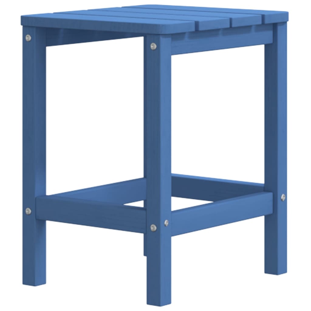 vidaXL Sodo Adirondack staliukas, mėlynos spalvos, 38x38x46cm, HDPE