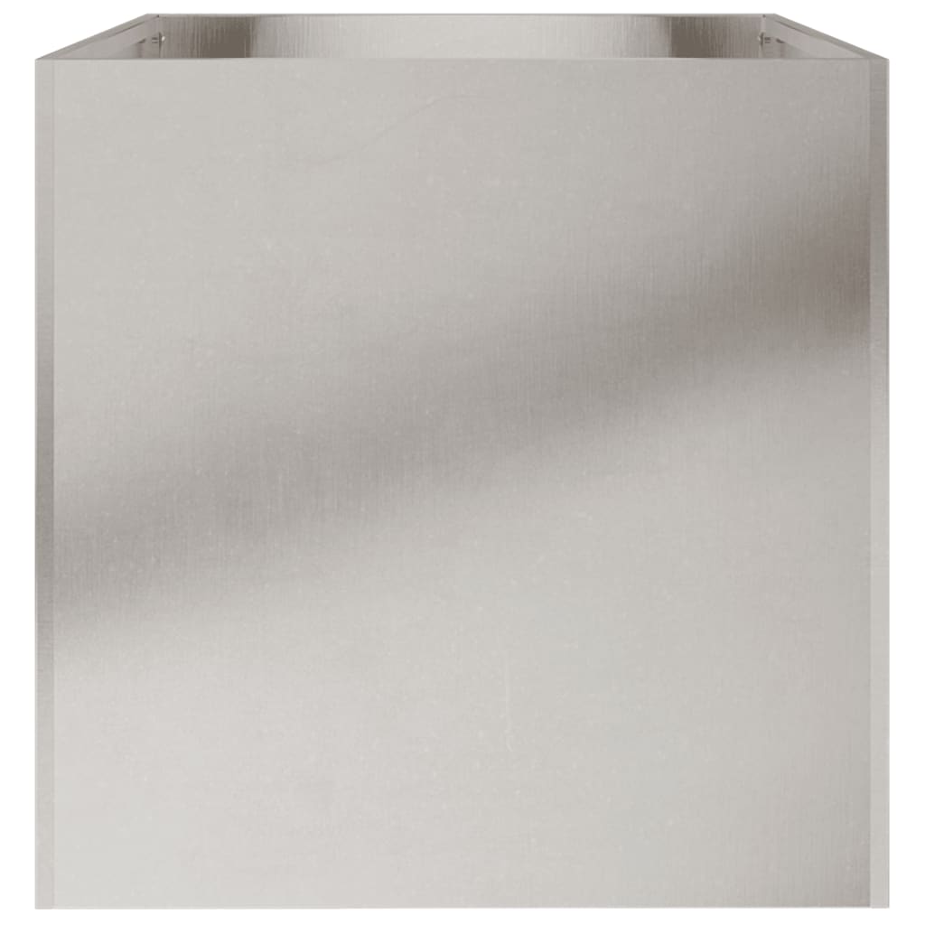 vidaXL Lovelis, sidabrinės spalvos, 62x40x39cm, nerūdijantis plienas