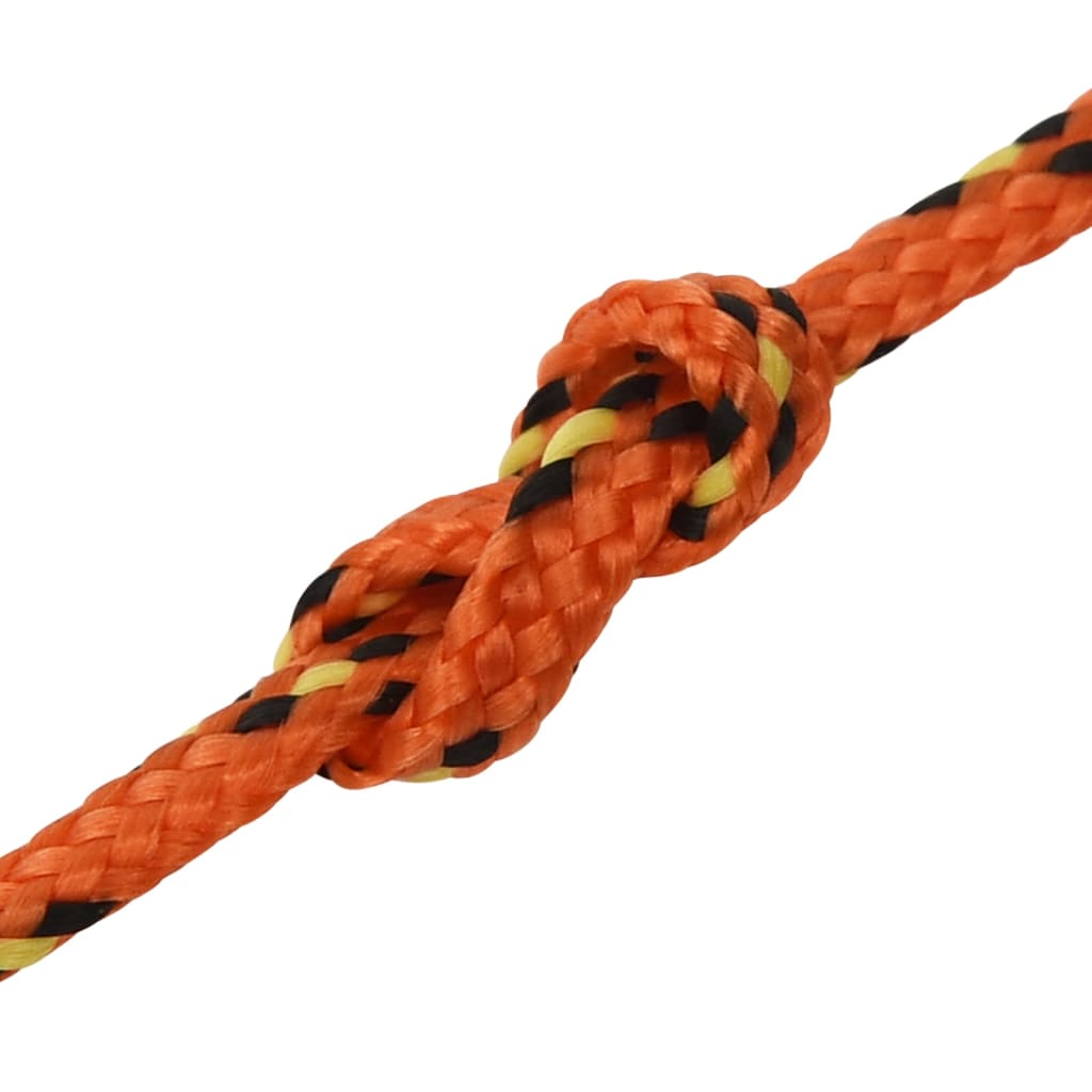 vidaXL Valties virvė, oranžinės spalvos, 2mm, 25m, polipropilenas