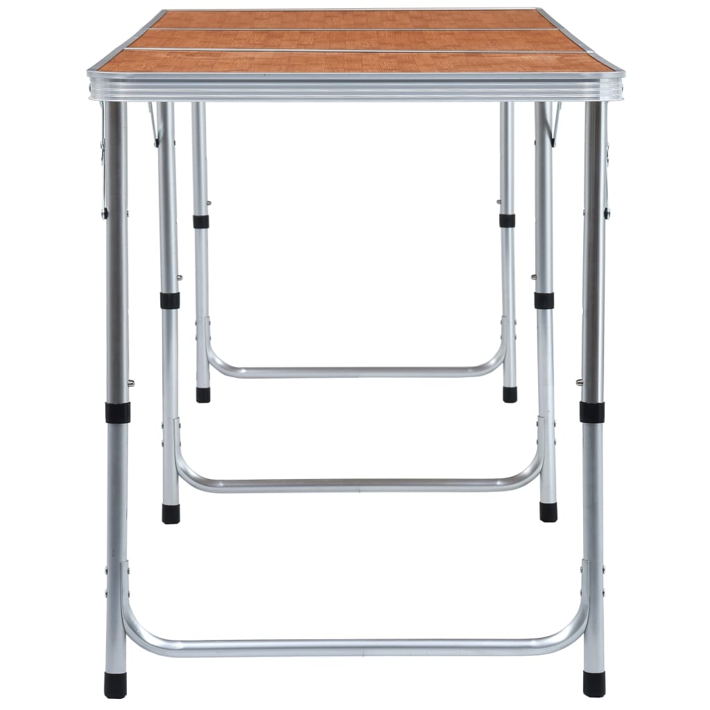 vidaXL Sulankstomas stovyklavimo stalas, 180x60cm, aliuminis