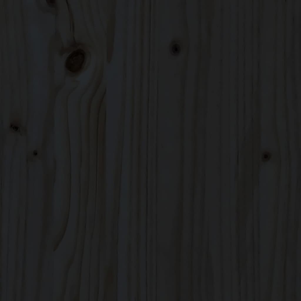 vidaXL Kavos staliukas, juodas, 35x35cm, pušies medienos masyvas
