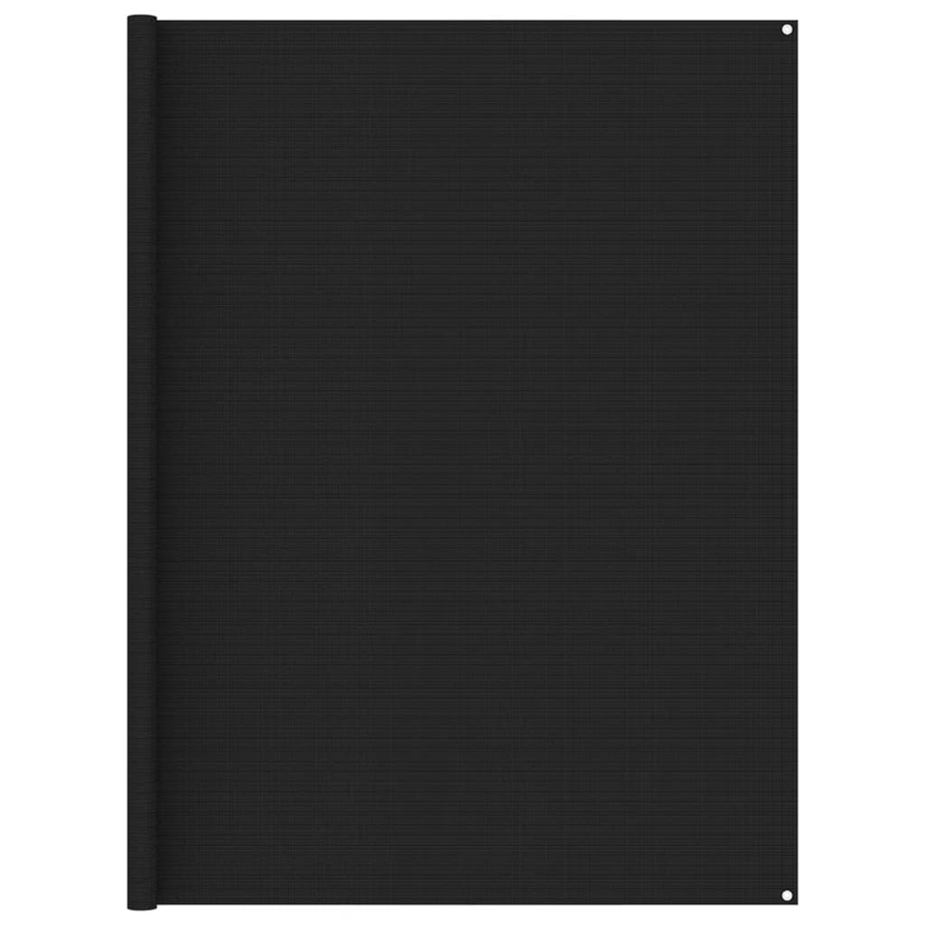 vidaXL Palapinės kilimėlis, juodos spalvos, 250x350cm