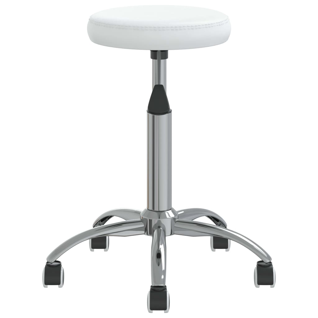 vidaXL Valgomojo kėdė, baltos spalvos, dirbtinė oda (333151)