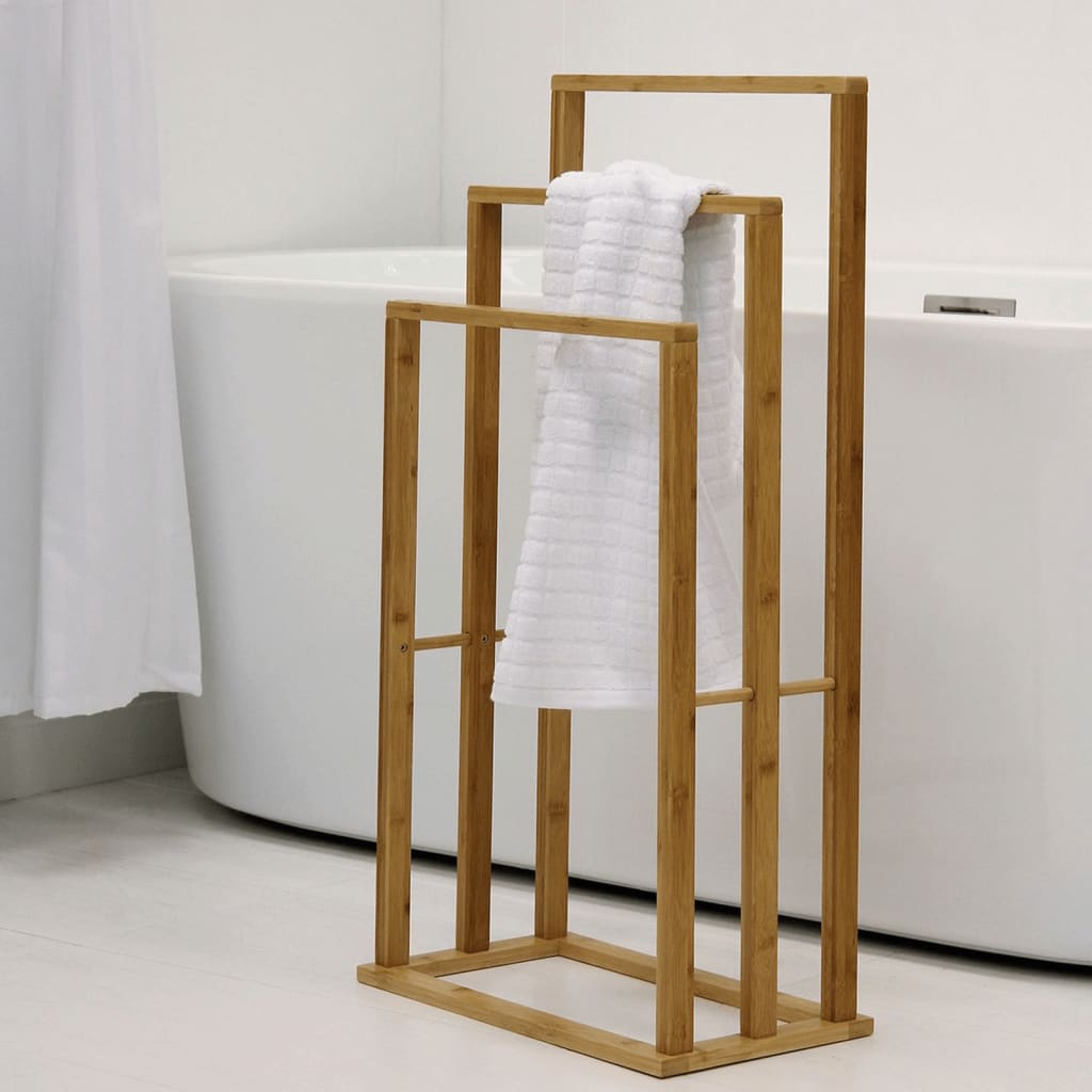 Bathroom Solutions Bambuko rankšluosčių kabykla su 3 strypais