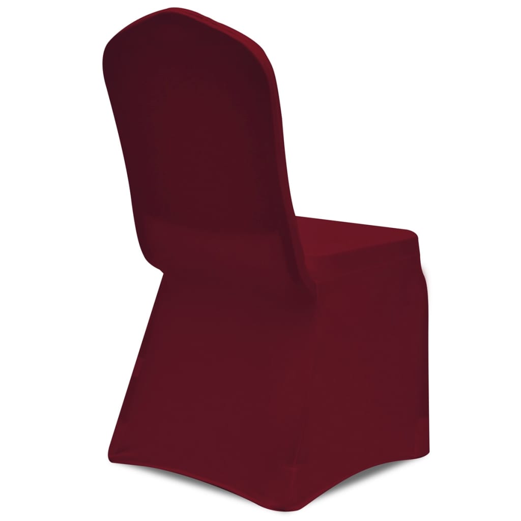 vidaXL Kėdžių užvalkalai, 30vnt., vyšniniai, įtempiami (5x241200)