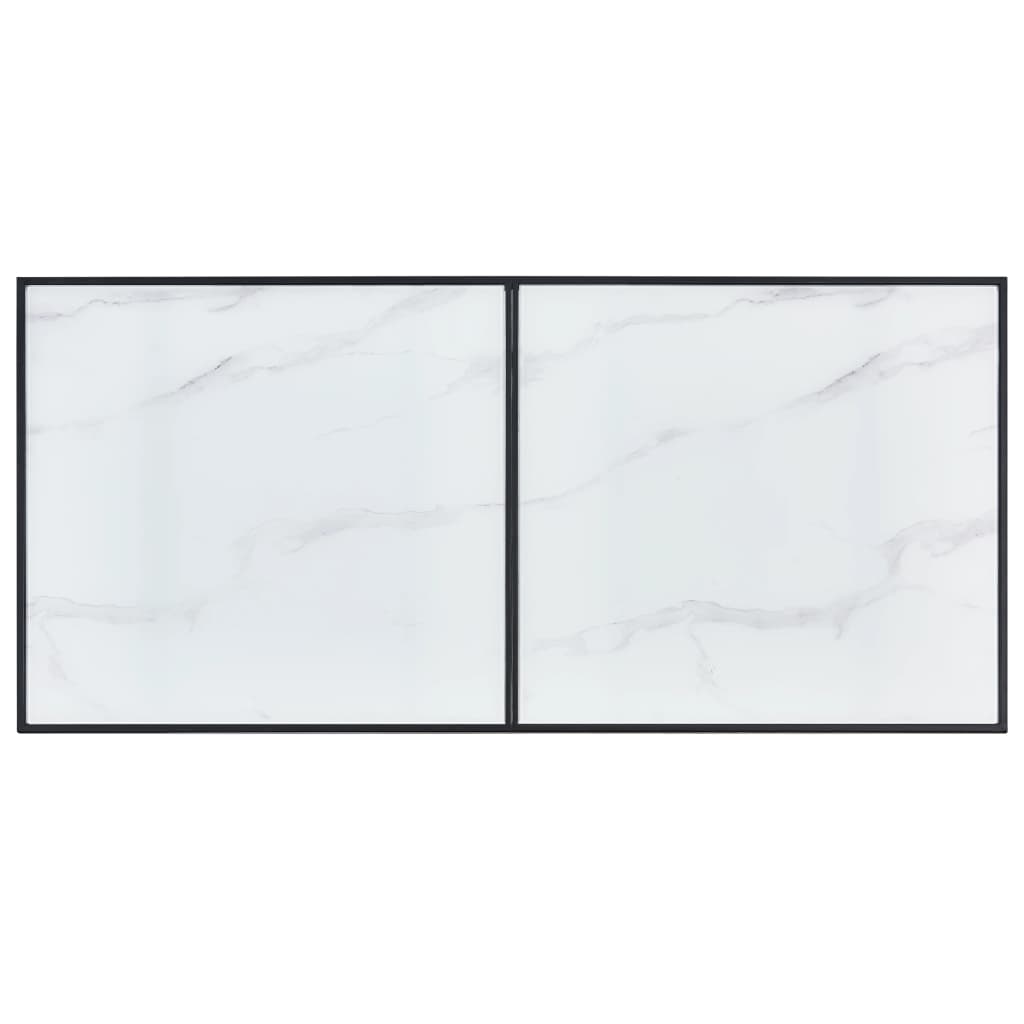 vidaXL Valgomojo stalas, baltas, 140x70x75cm, grūdintas stiklas