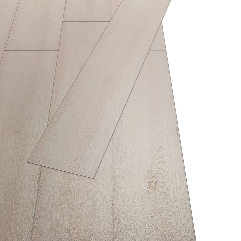 vidaXL Grindų plokštės, ąžuolo baltos, PVC, 5,26m², 2mm, nelipnios