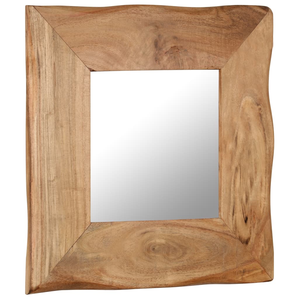 vidaXL Kosmetinis veidrodis, 50x50cm, akacijos medienos masyvas