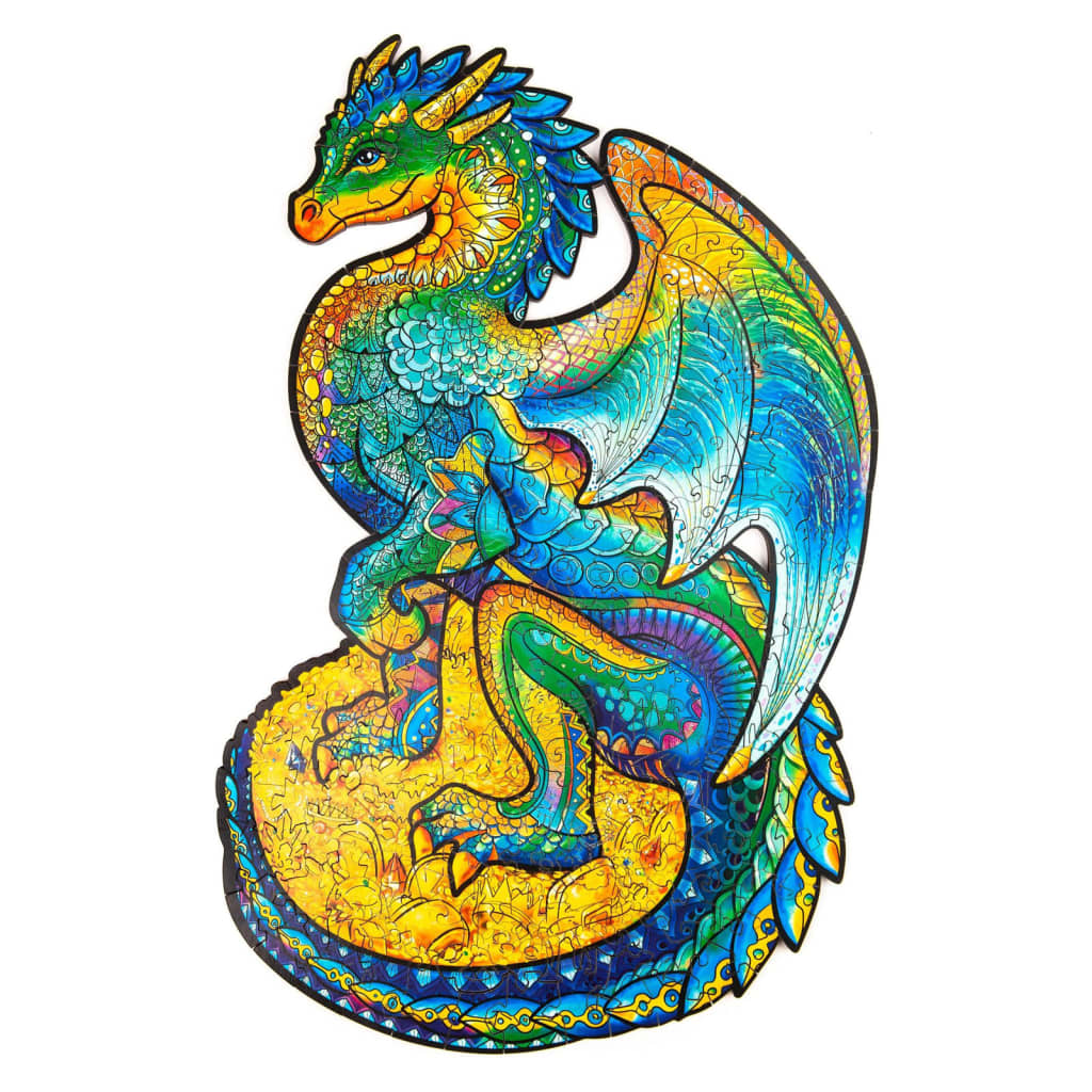 UNIDRAGON Medinė dėlionė Guarding Dragon, 183 detalės, 21x33cm