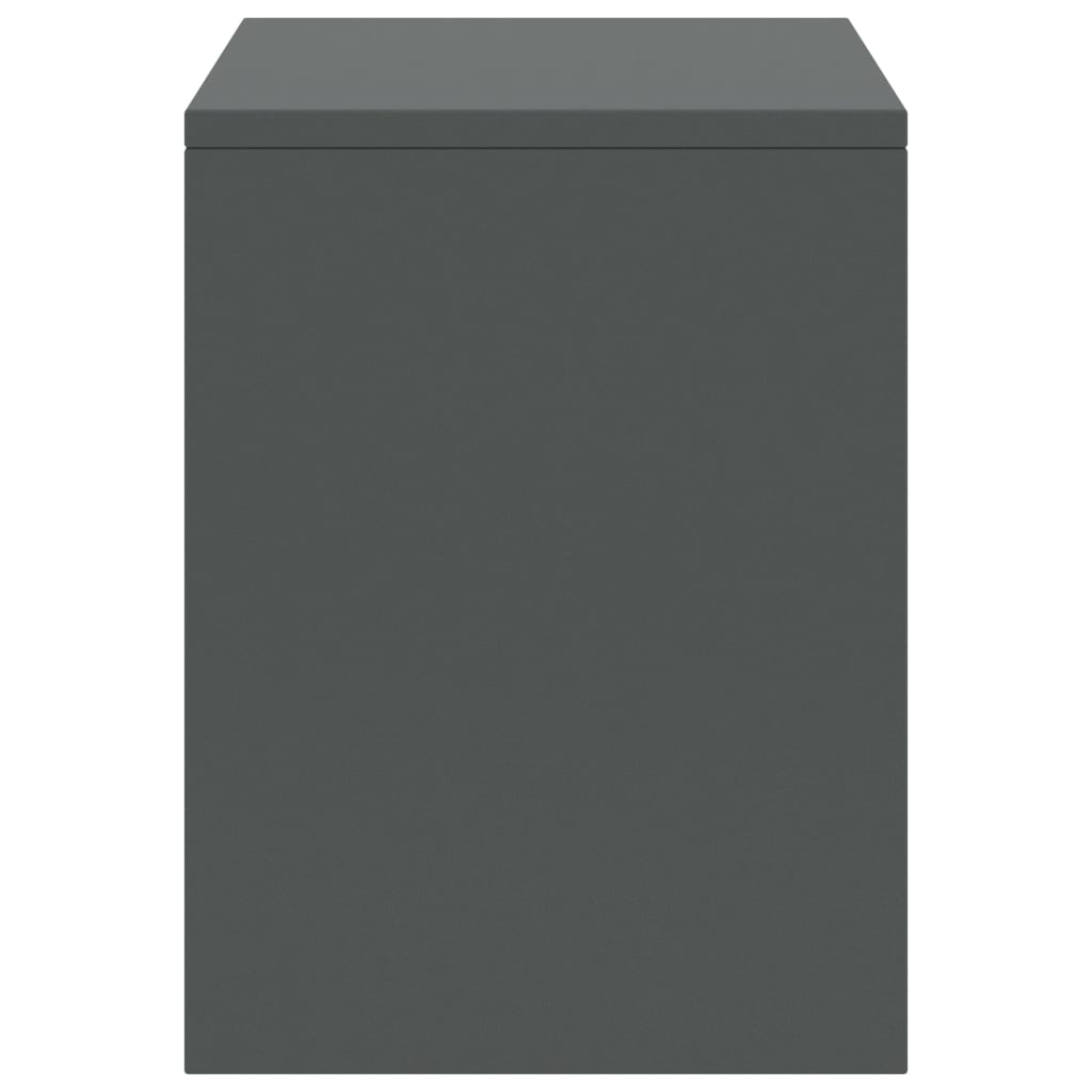 vidaXL Naktinė spintelė, tamsiai pilka, 35x30x40cm, pušies masyvas