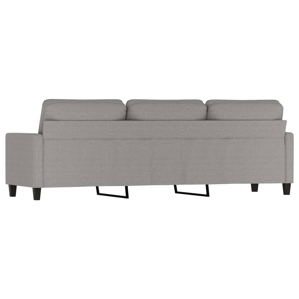 vidaXL Trivietė sofa, šviesiai pilkos spalvos, 210cm, audinys