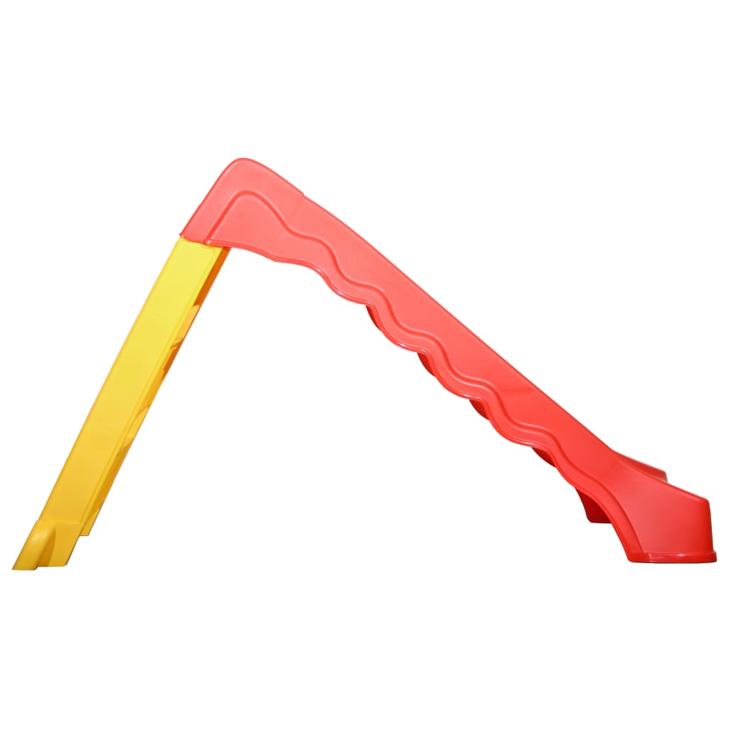vidaXL Sulankstoma čiuožykla vaikams, raudona ir geltona, vidaus/lauko