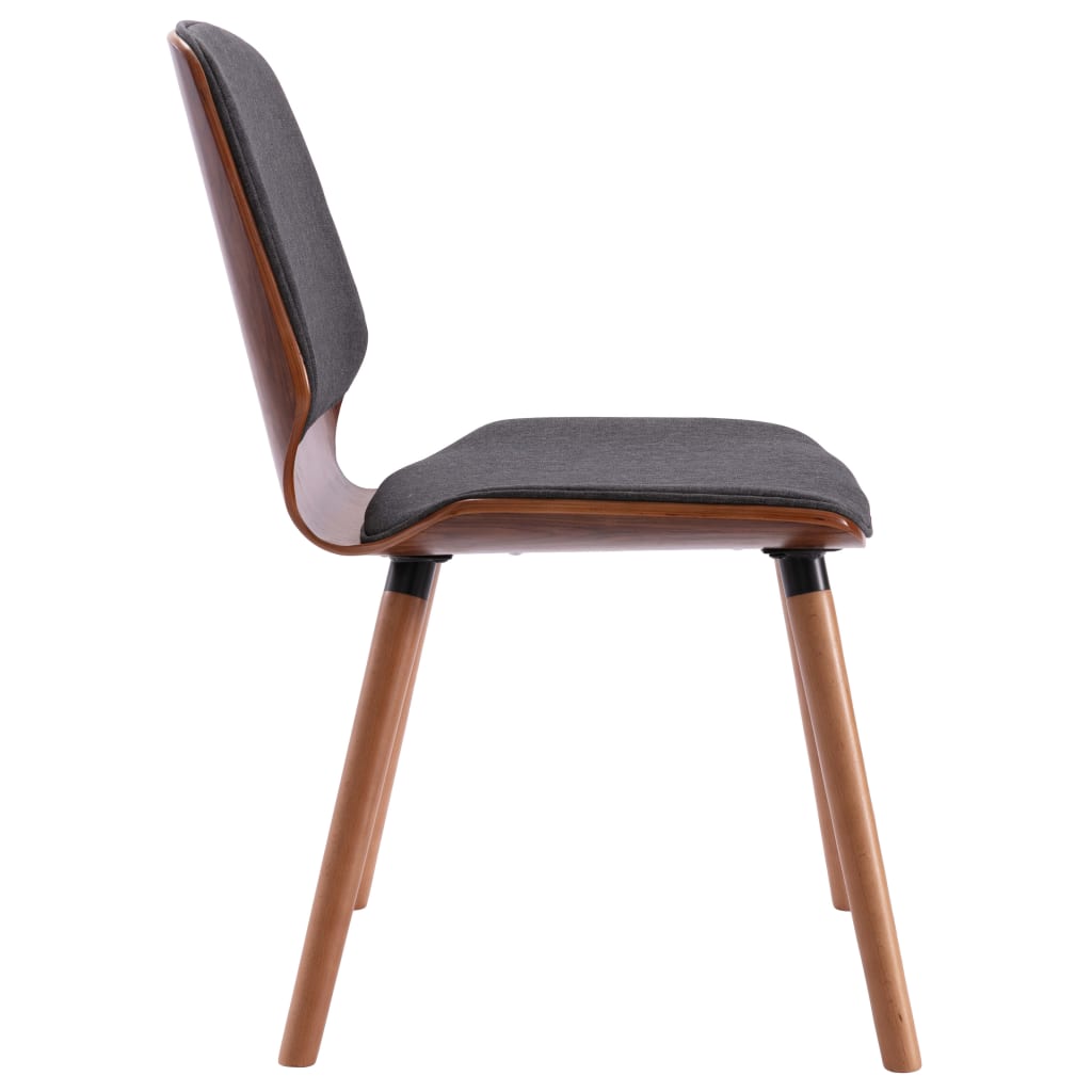 vidaXL Valgomojo kėdės, 6vnt., pilkos spalvos, audinys (3x287384)