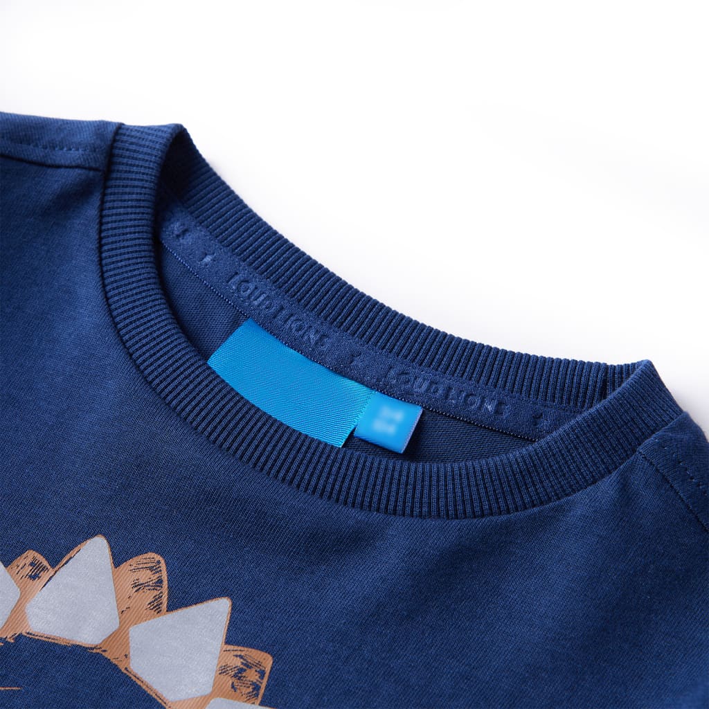 Vaikiški marškinėliai ilgomis rankovėmis, tamsiai mėlyni