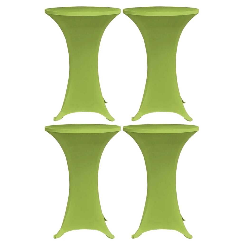vidaXL Staltiesės, 4vnt., žalios sp., 70 cm, įtempiamos (2x131432)