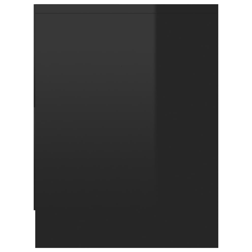 vidaXL Naktinės spintelės, 2vnt., juodos, 40x30x40cm, MDP, blizgios