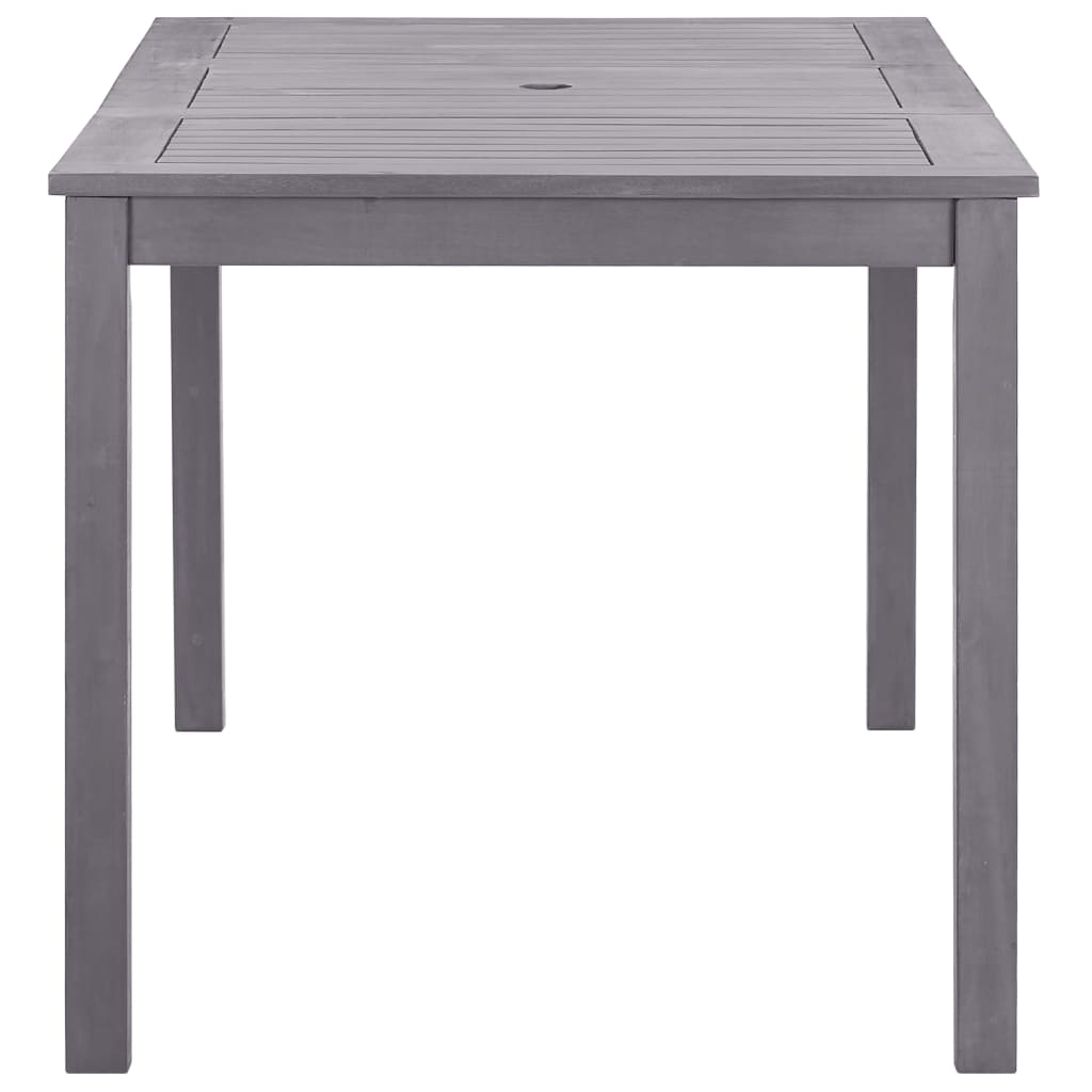 vidaXL Sodo stalas, baltintas pilkas, 140x80x74cm, akacijos masyvas