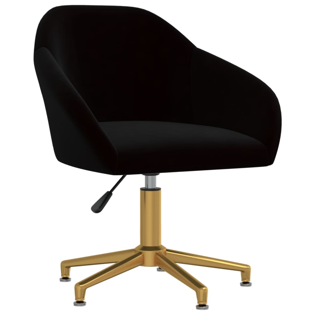 vidaXL Pasukama valgomojo kėdė, juodos spalvos, aksomas