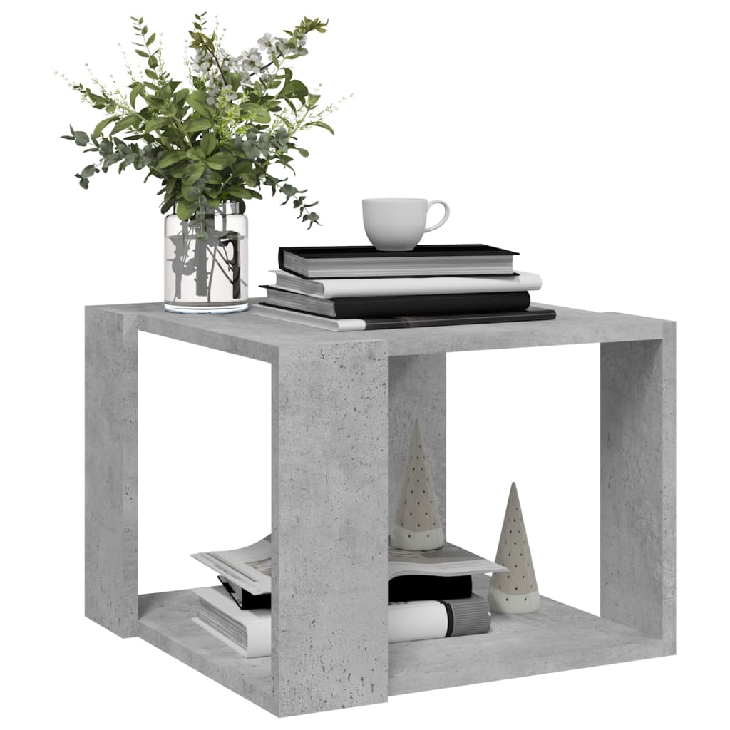 vidaXL Kavos staliukas, betono pilkas, 40x40x30cm, apdirbta mediena
