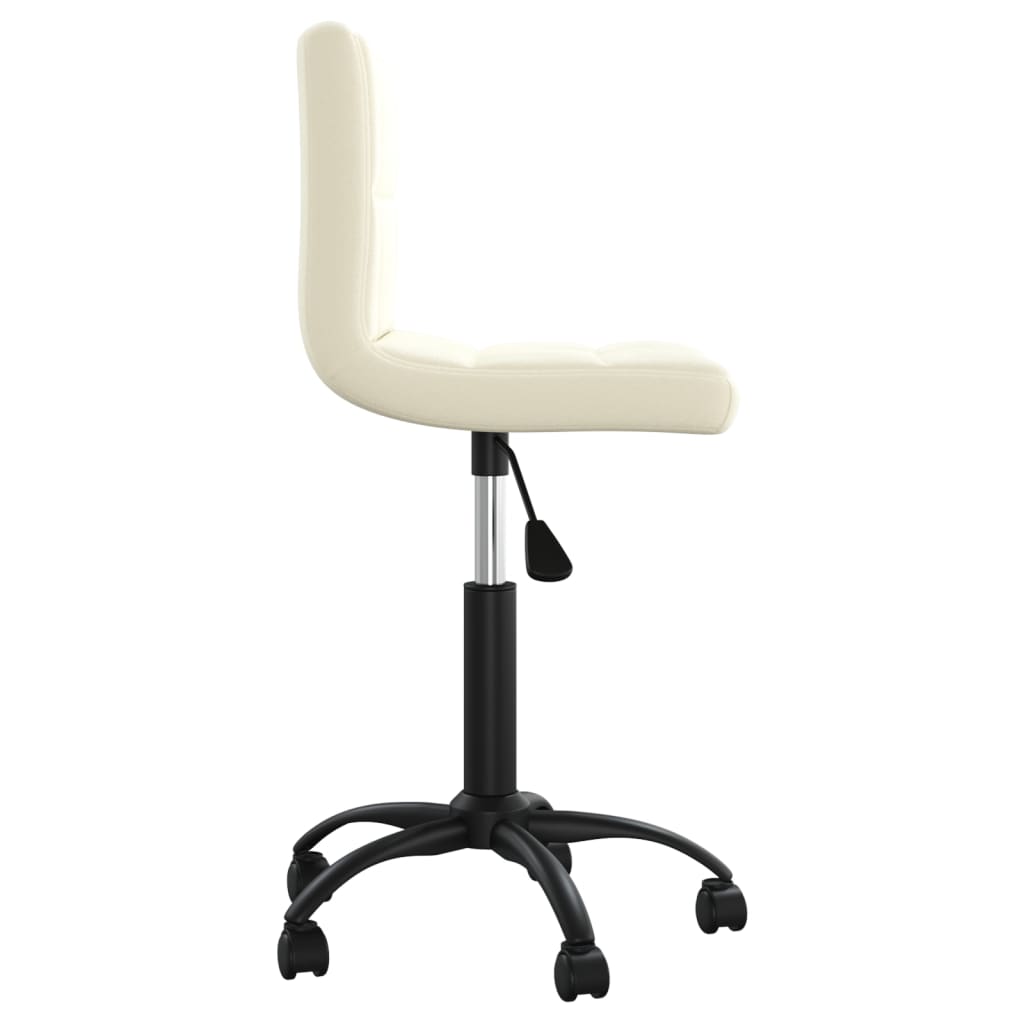 vidaXL Pasukama valgomojo kėdė, kreminės spalvos, aksomas (334355)