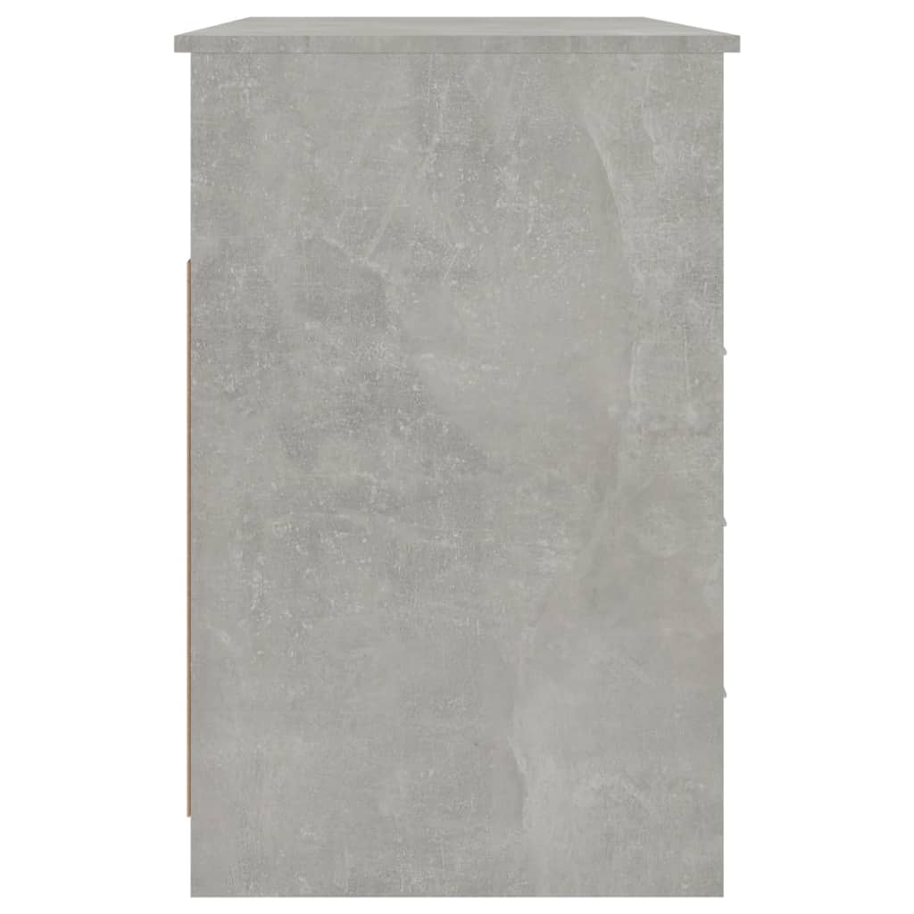 vidaXL Rašomasis stalas, betono pilkas, 102x50x76cm, mediena