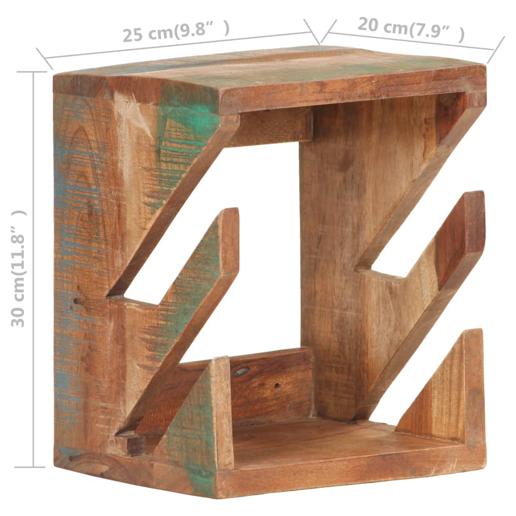 vidaXL Montuojamas riedlenčių laikiklis, 25x20x30cm, perdirbta mediena
