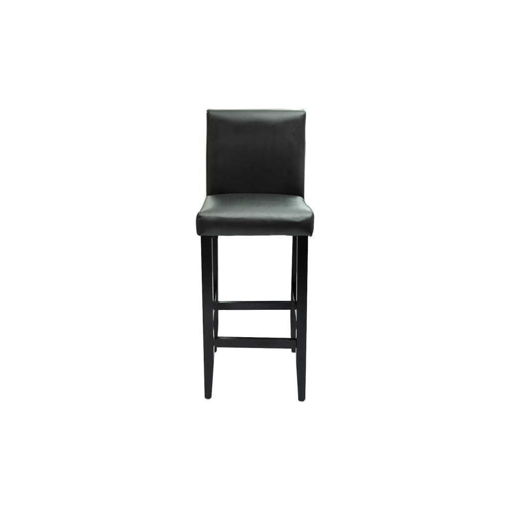 vidaXL Baro kėdės, 4 vnt., juodos, dirbtinė oda