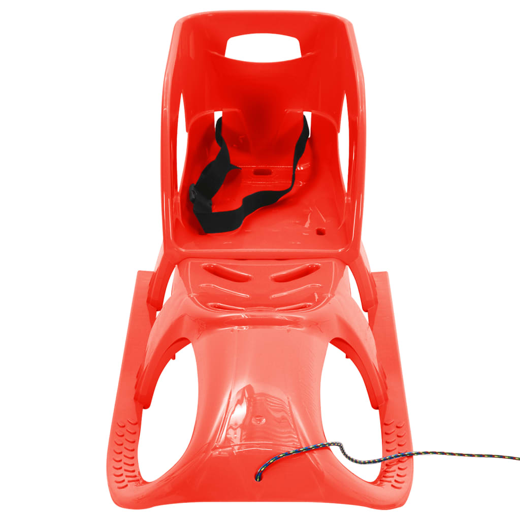 vidaXL Rogės su sėdyne, raudonos, 102,5x40x23cm, polipropilenas