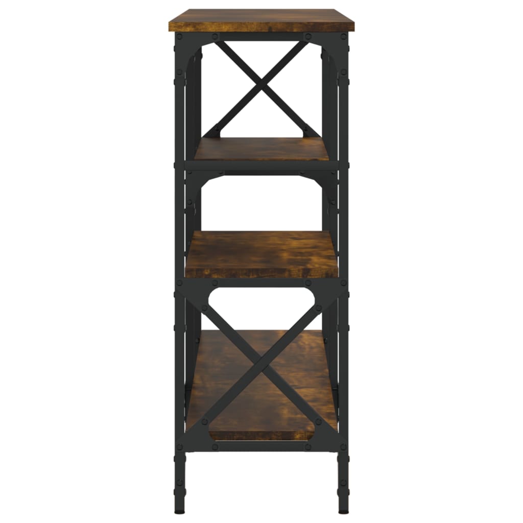 vidaXL Konsolinis staliukas, dūminio ąžuolo, 150x29x76,5cm, mediena
