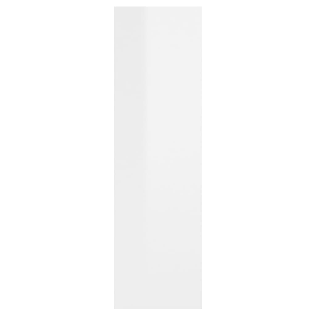 vidaXL Sieninė lentyna, baltos spalvos, 75x16x55cm, MDP, ypač blizgi