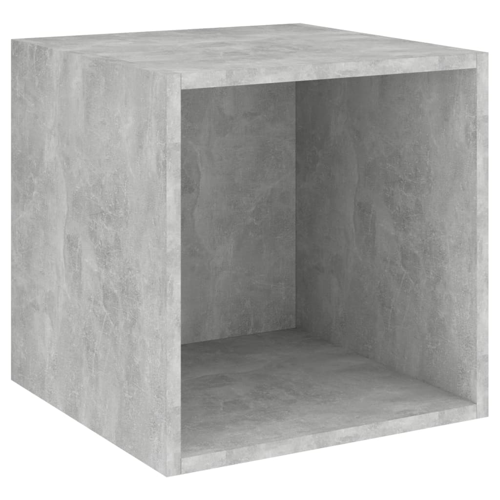 vidaXL Sieninės spintelės, 2vnt., betono pilkos, 37x37x37cm, MDP