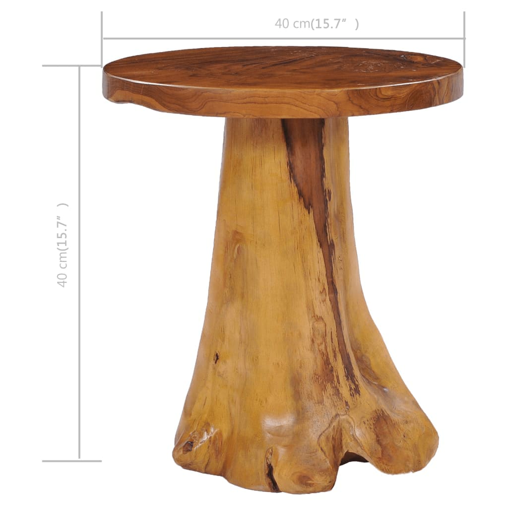 vidaXL Kavos staliukas, 40x40cm, tikmedžio medienos masyvas