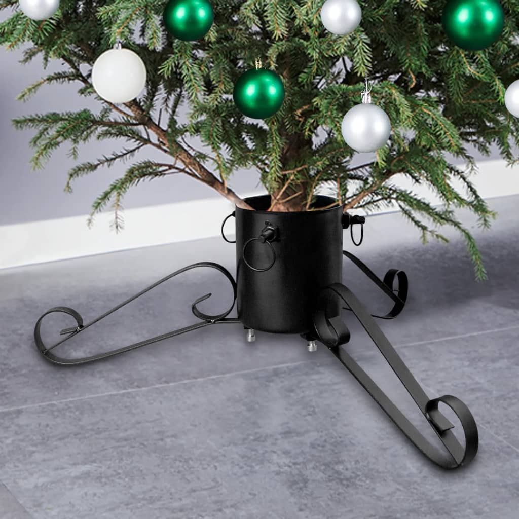 vidaXL Kalėdų eglutės stovas, juodos spalvos, 58x58x21cm