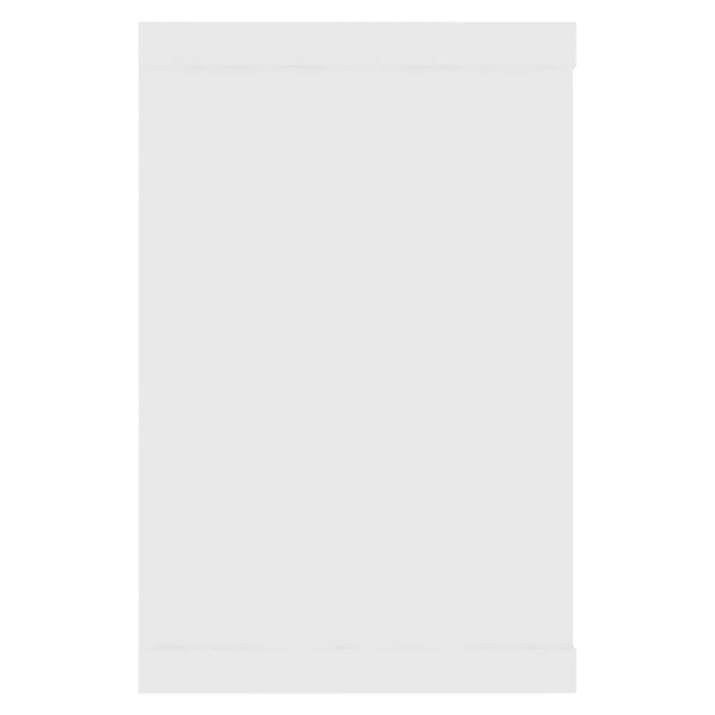 vidaXL Sieninės lentynos, 6vnt., baltos, 60x15x23cm, MDP, kubo formos