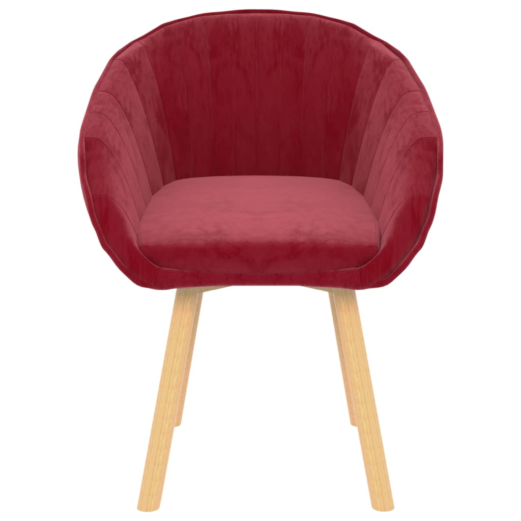 vidaXL Valgomojo kėdė, vyno spalvos, aksomas