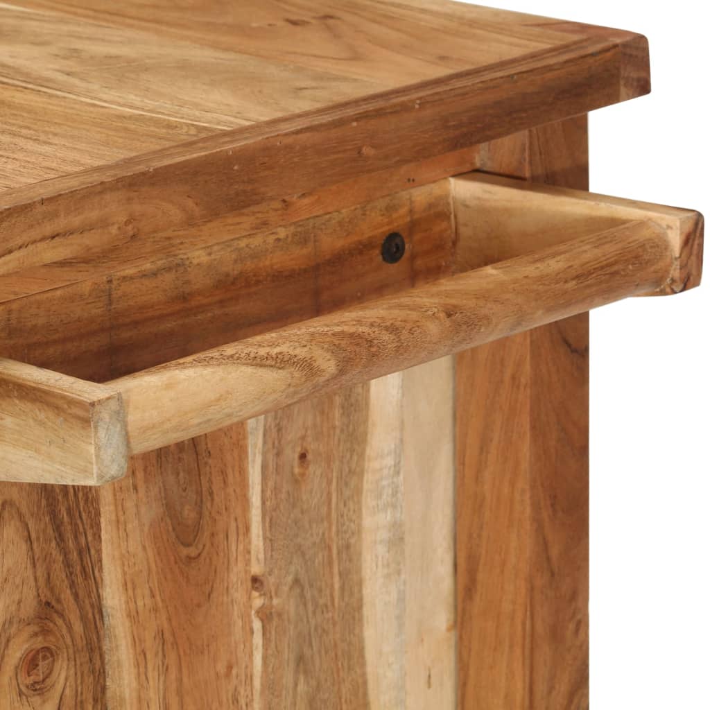 vidaXL Virtuvės vežimėlis, 80x45x91 cm, akacijos medienos masyvas