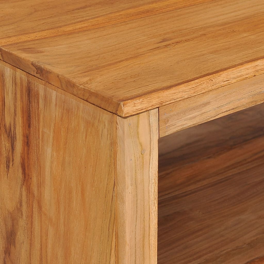 vidaXL Kavos staliukas, 80x80x40cm, tikmedžio medienos masyvas