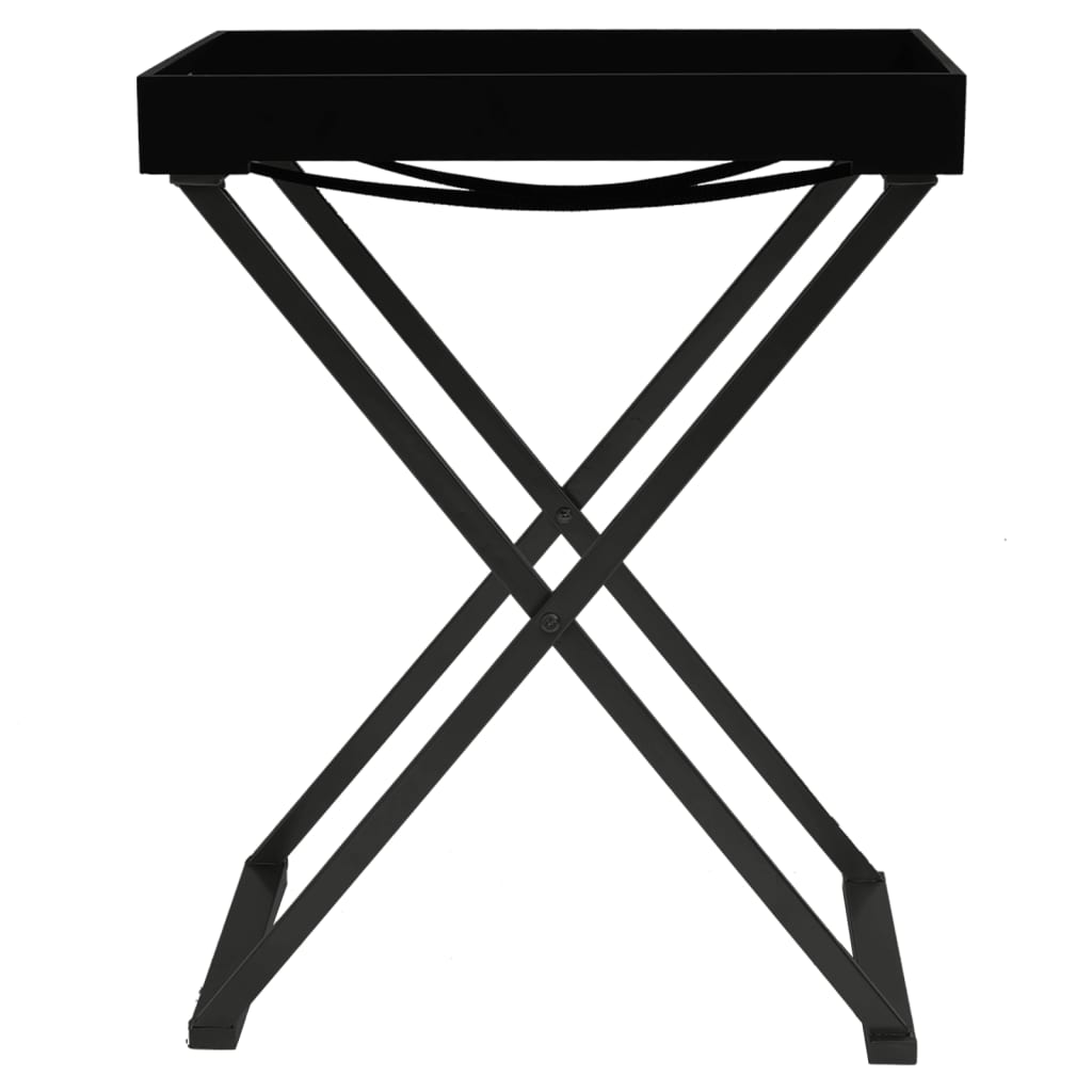 vidaXL Sulankstomas staliukas, juodos spalvos, 48x34x61cm, MDF