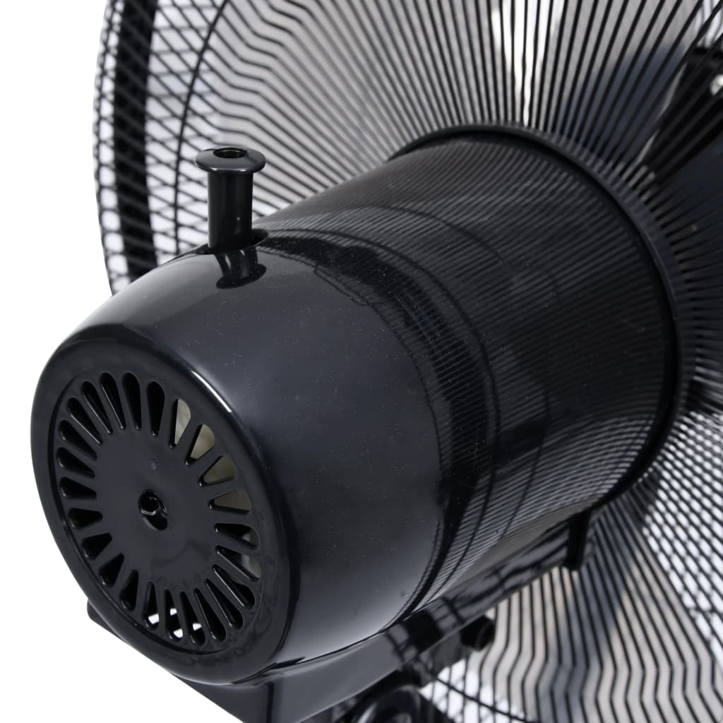 vidaXL Dulksną skleidžiantis pastatomas ventiliatorius, juodas
