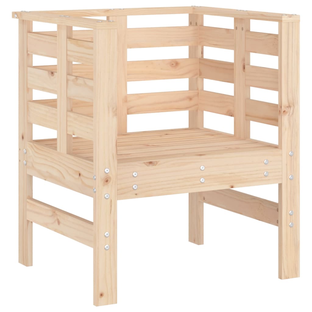 vidaXL Sodo kėdės, 2vnt., 61,5x53x71cm, pušies medienos masyvas