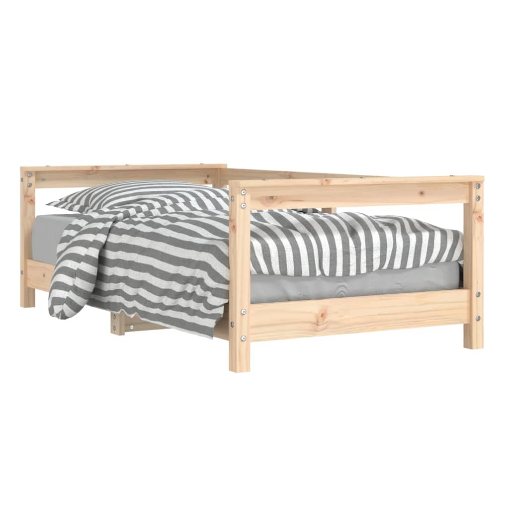 vidaXL Vaikiškos lovos rėmas, 70x140cm, pušies medienos masyvas