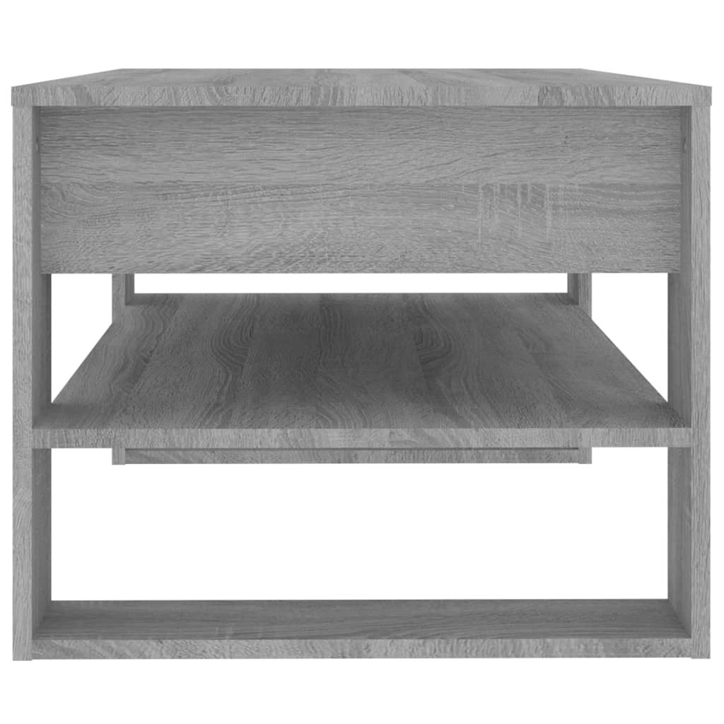 vidaXL Kavos staliukas, pilkas ąžuolo, 102x55x45cm, apdirbta mediena